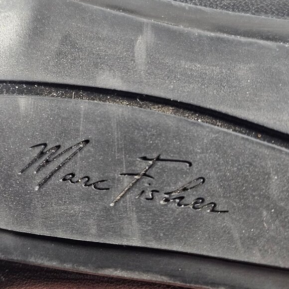 Marc Fisher Women’s Black Leather Heels 8.5M | Quiet Luxury | Coquette | Minimal - Picture 12 of 15